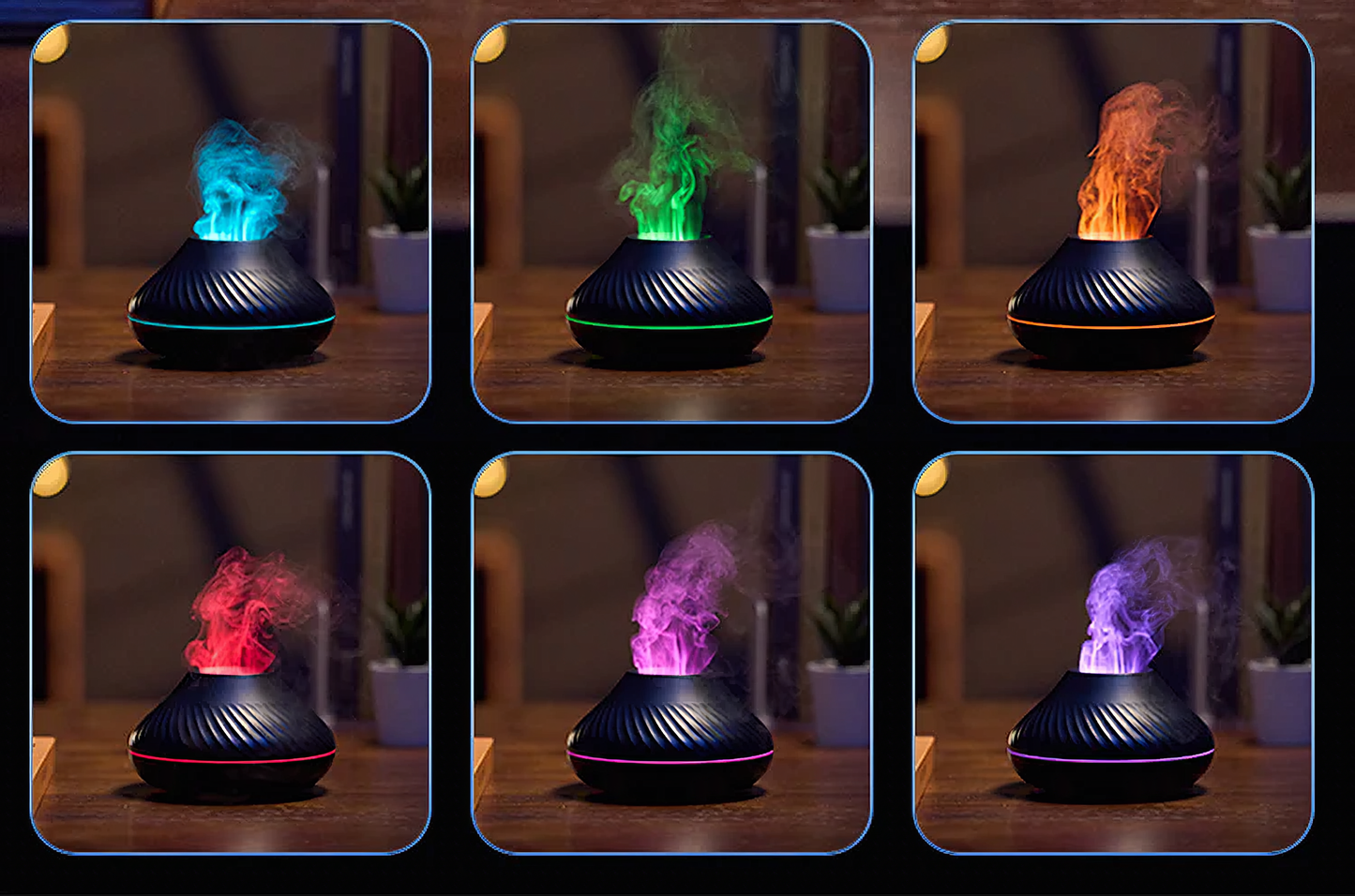 Kinscoter Flame Aroma Diffuser 130 ml | Vlameffect & Sfeerverlichting