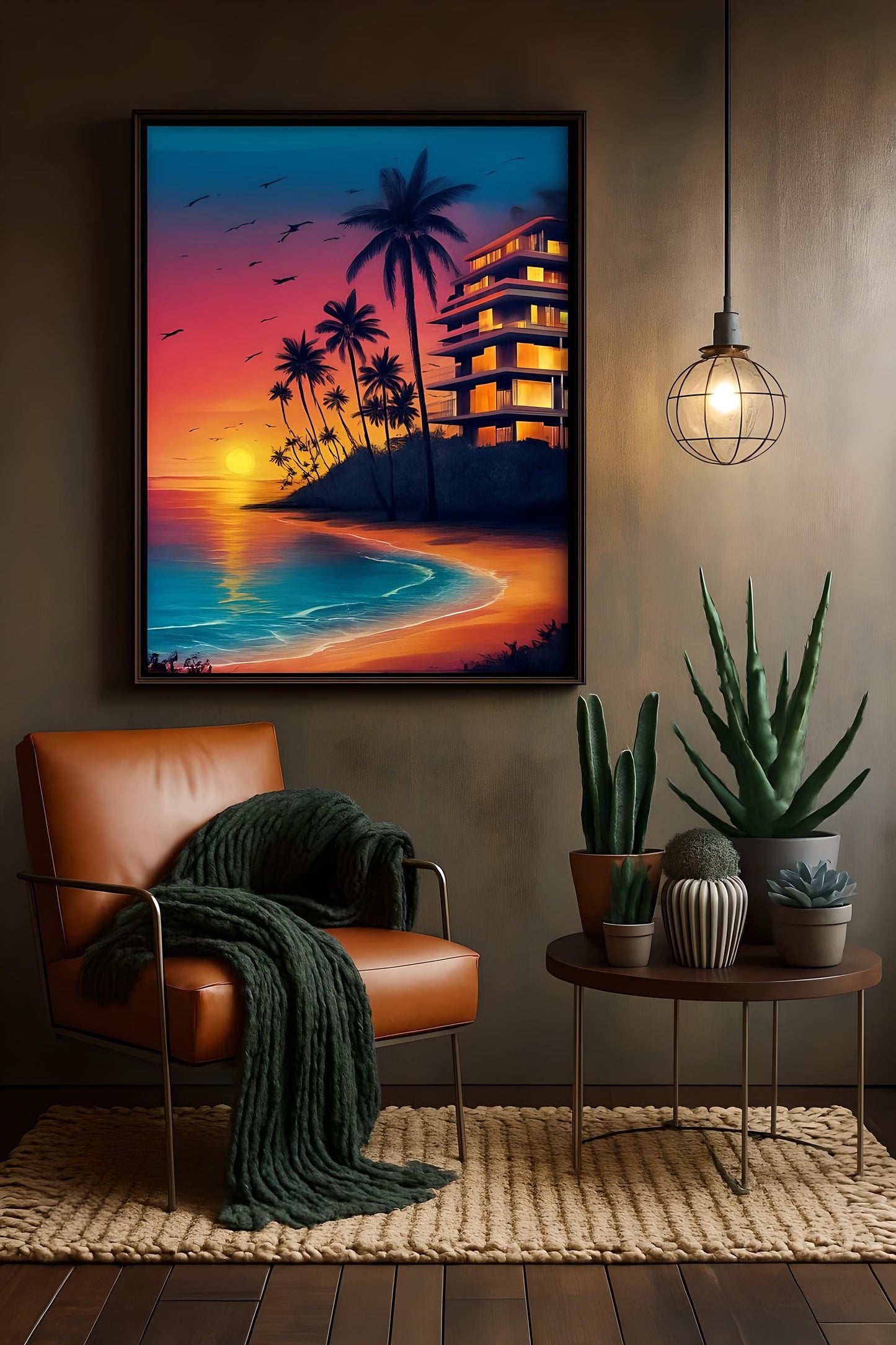 Tropical Sunset Paradise: Coastal Serenity Art Print