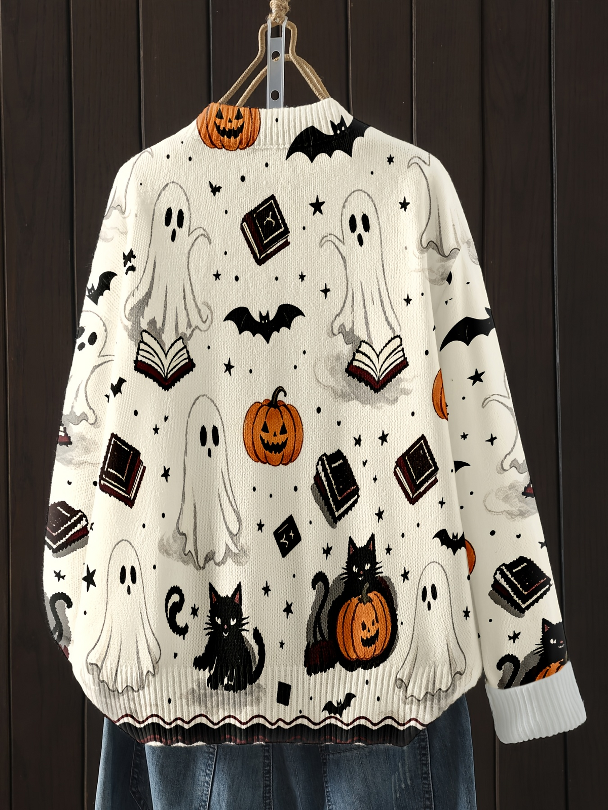 Zirnado Spooky Library Halloween vest achterzijde