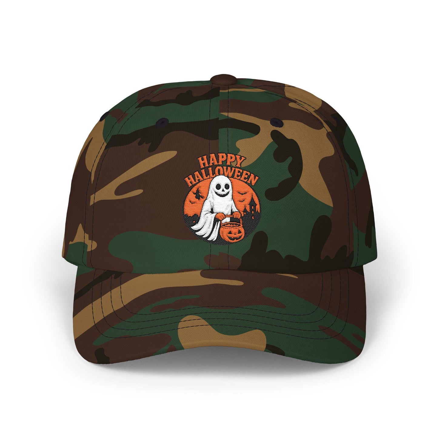 Halloween Dad Cap, Spooky Hat, Ghost Design, Festive Apparel, Trick or Treat Gear, Fall Fashion, Halloween Costume Accessory