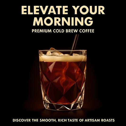 Elegant Premium Cold Brew Coffee Advertisement Design