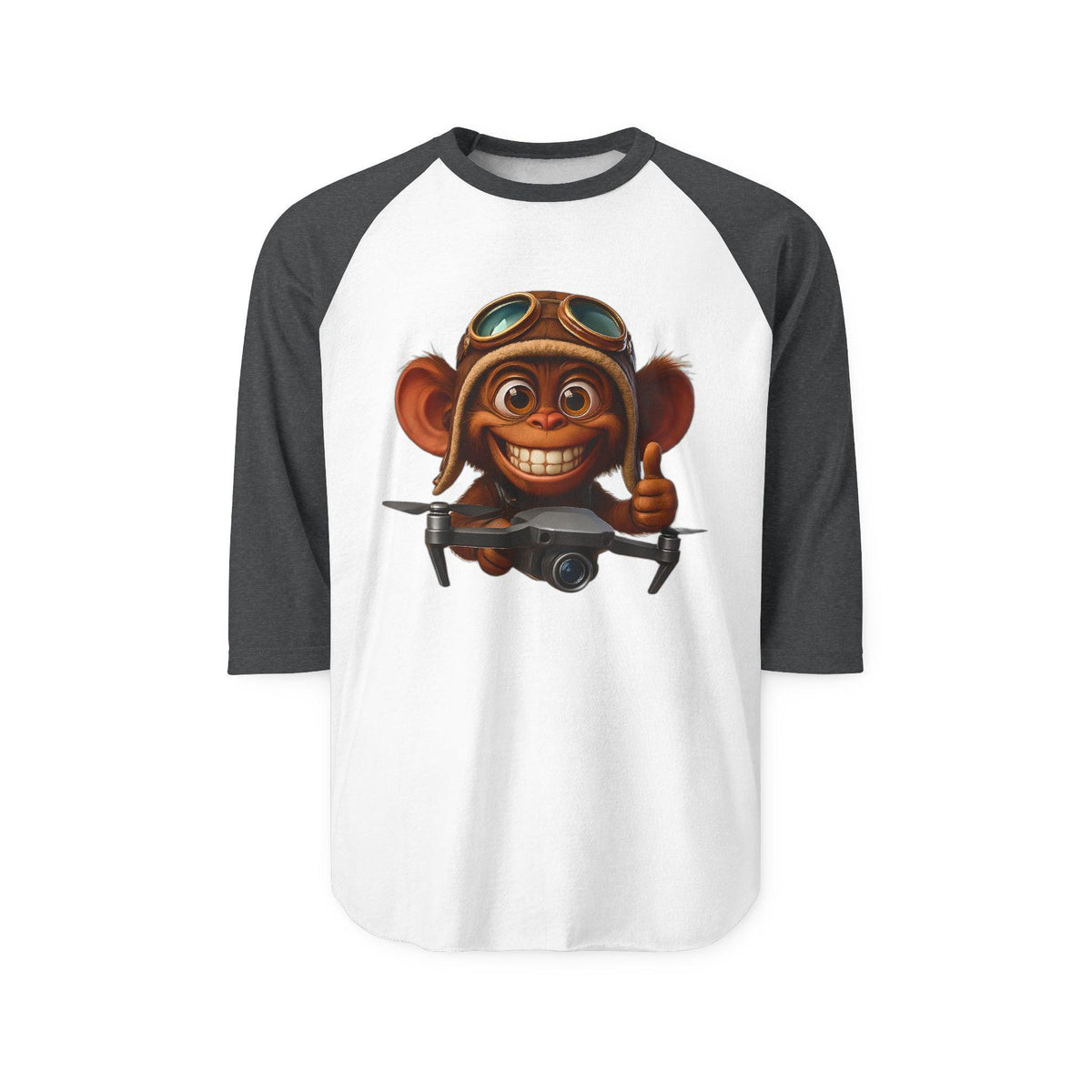Funny Pilot Monkey Raglan Tee | Unisex Three-Quarter Sleeve Shirt | Gift for Aviation Lovers, Animal Lovers, Casual Wear, Birthday [...]