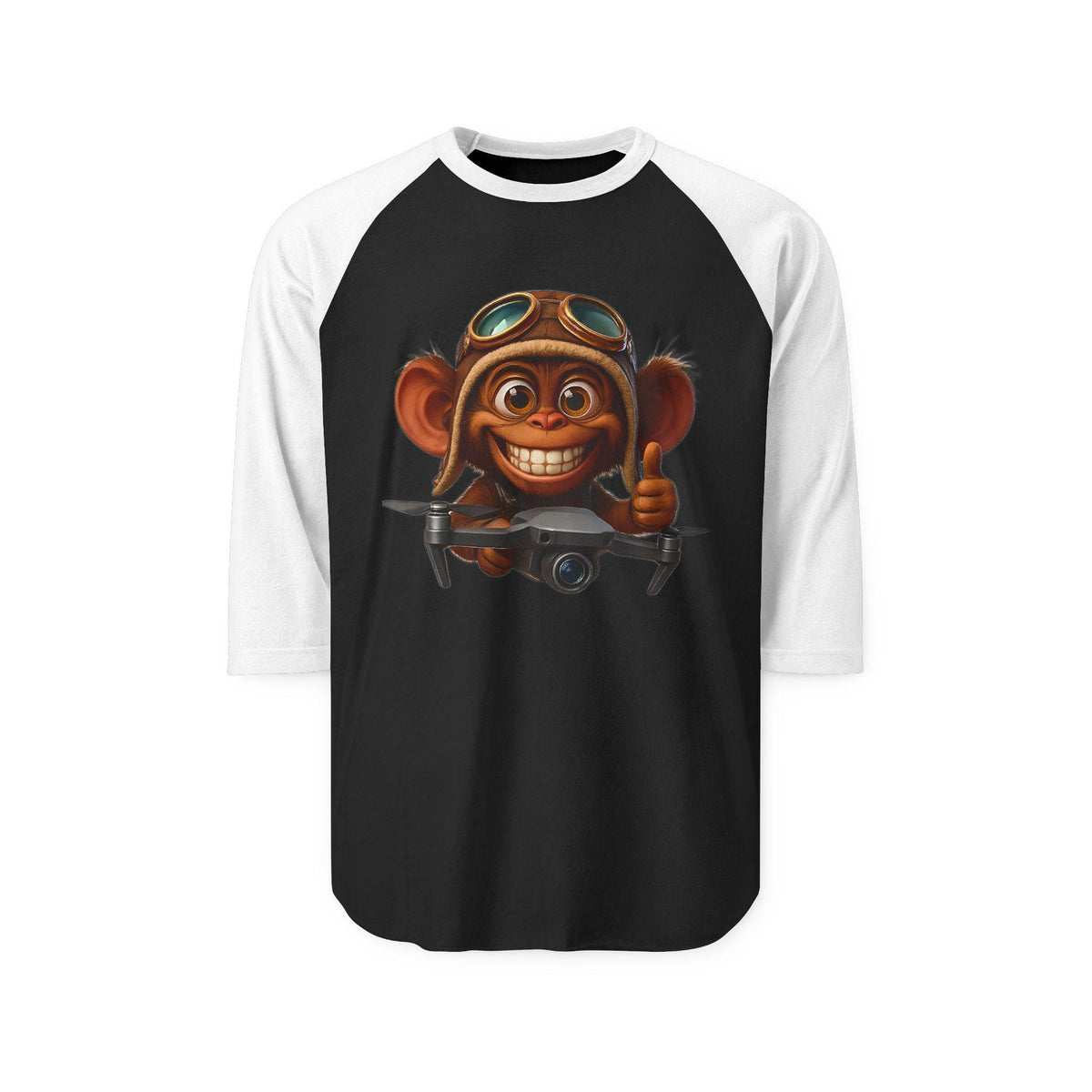 Funny Pilot Monkey Raglan Tee | Unisex Three-Quarter Sleeve Shirt | Gift for Aviation Lovers, Animal Lovers, Casual Wear, Birthday [...]