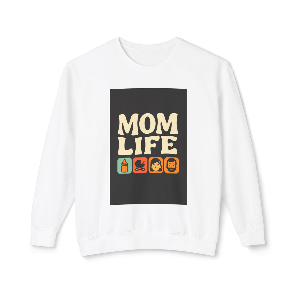 Mom Life Unisex Lightweight Crewneck Sweatshirt, Cozy Gift for Mothers, Comfortable Casual Wear, Mother's Day, Everyday Style, Parenting