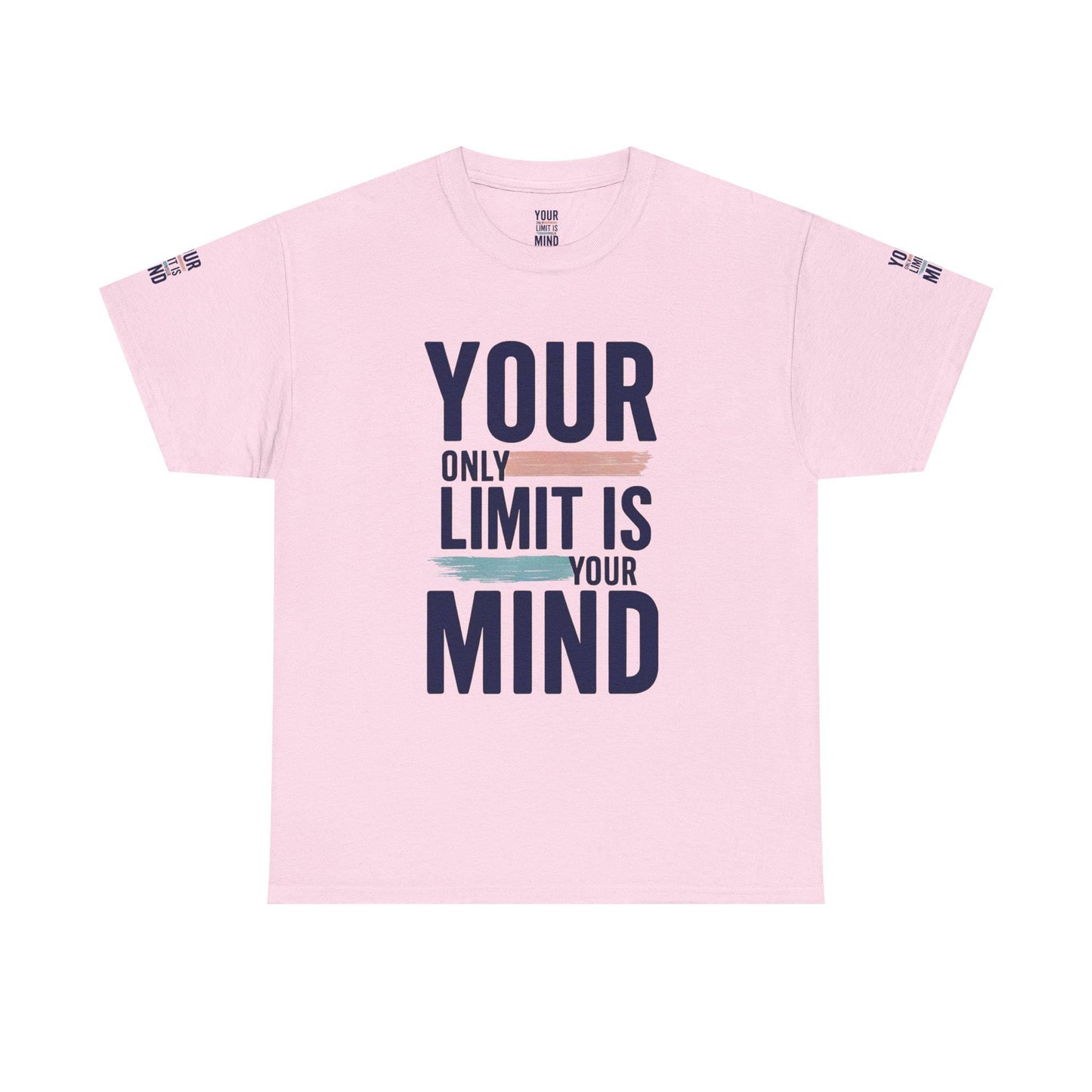 Inspirational Unisex Heavy Cotton Tee - Your Only Limit Is Your Mind, Motivational Shirt, Gift for Dreamers, Athletes, Support Mental Health