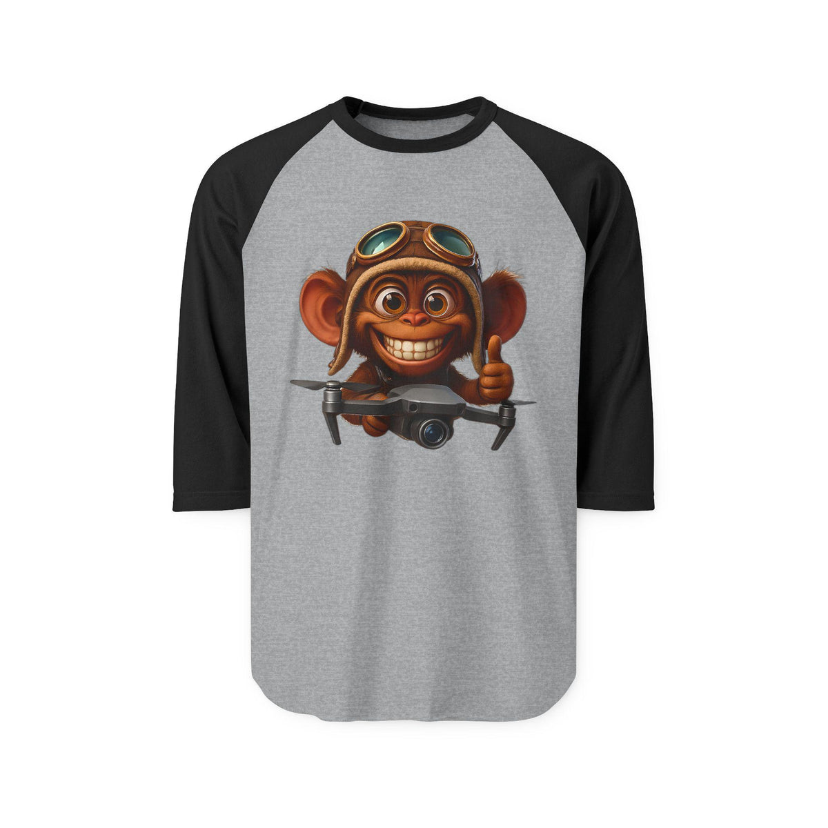 Funny Pilot Monkey Raglan Tee | Unisex Three-Quarter Sleeve Shirt | Gift for Aviation Lovers, Animal Lovers, Casual Wear, Birthday [...]
