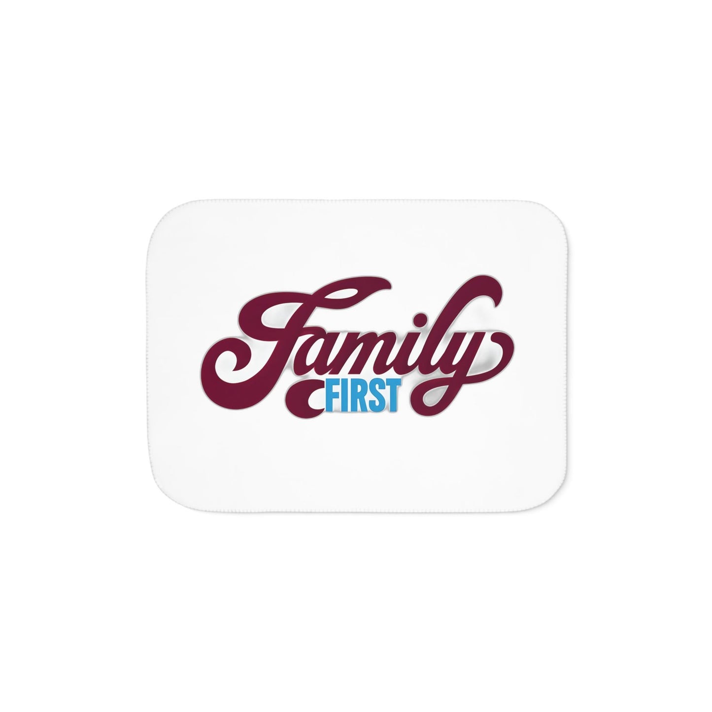 Cozy Family First Sherpa Blanket, Luxurious Throw for Home, Perfect Gift for Holidays, Soft and Warm for Family Time