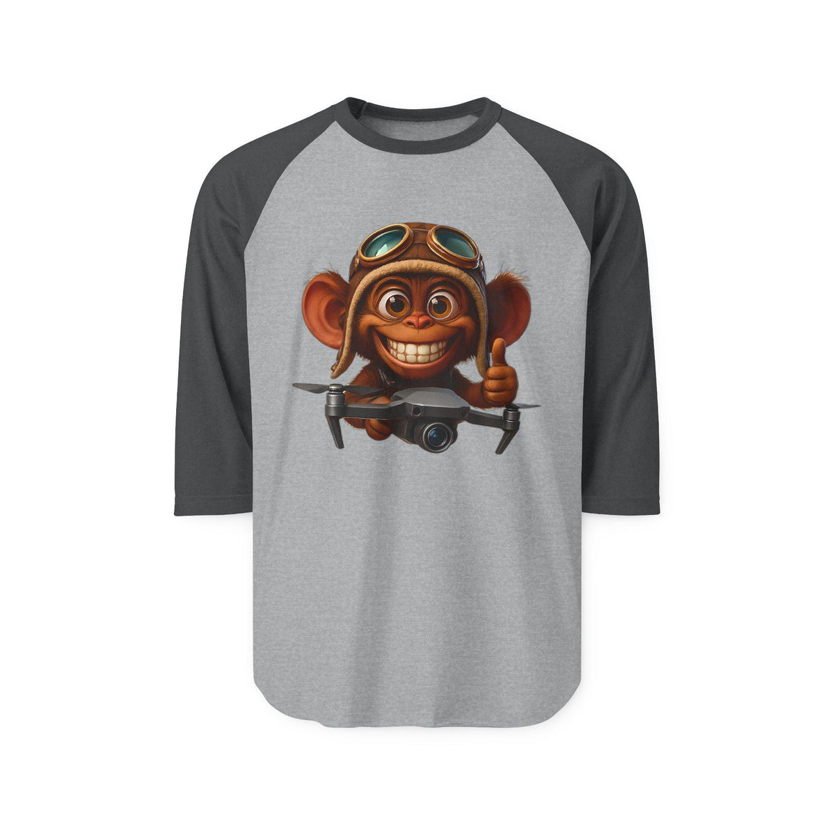 Funny Pilot Monkey Raglan Tee | Unisex Three-Quarter Sleeve Shirt | Gift for Aviation Lovers, Animal Lovers, Casual Wear, Birthday [...]