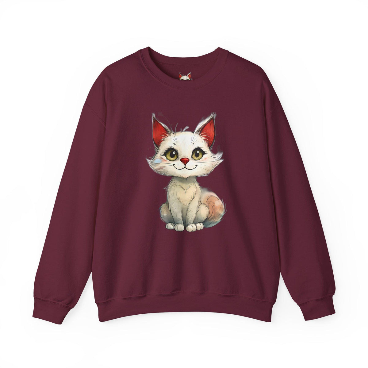 Cute Cat Crewneck Sweatshirt, Cozy Gift for Cat Lovers, Animal Lover's Fashion, Funny Sweatshirt, Pet Lover Apparel