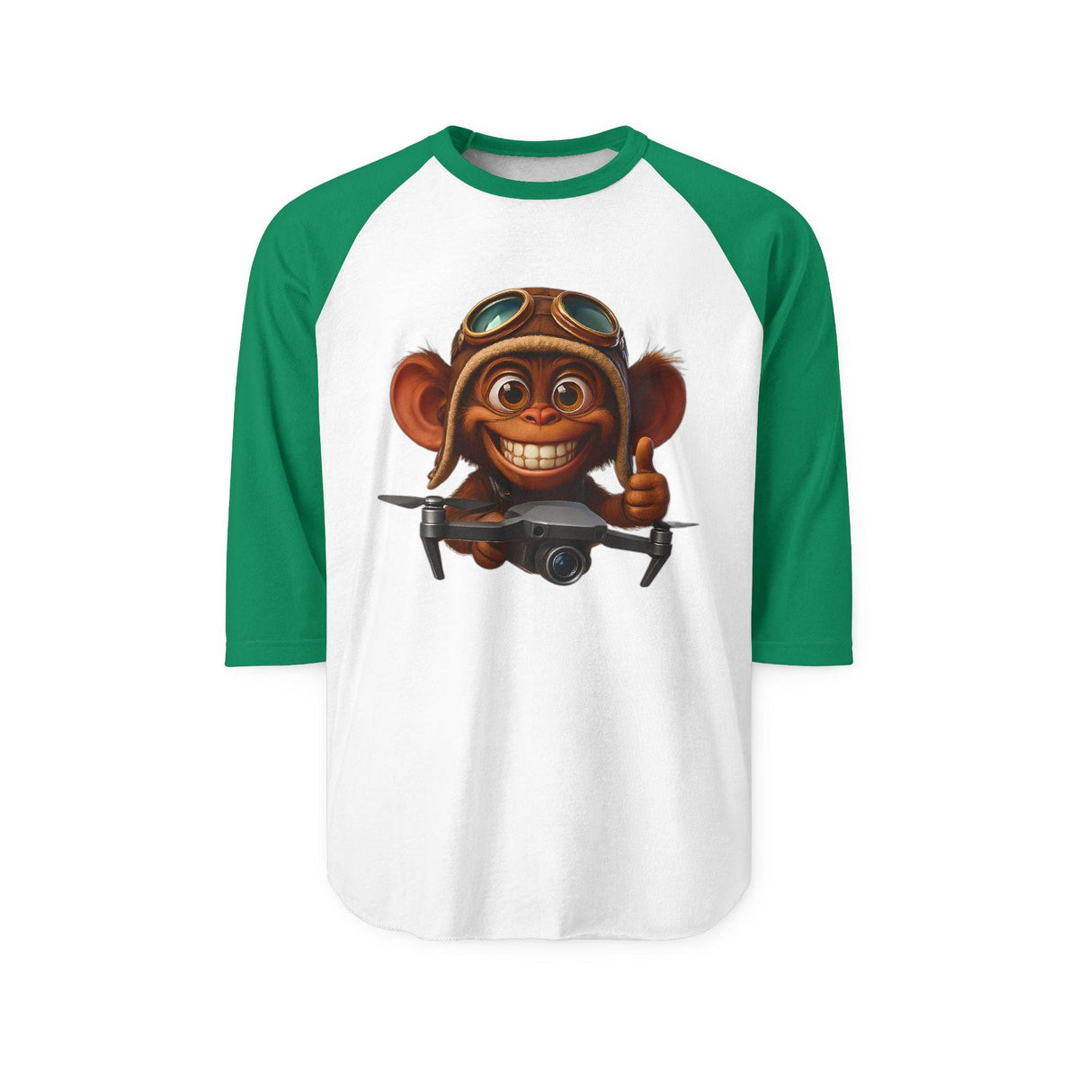 Funny Pilot Monkey Raglan Tee | Unisex Three-Quarter Sleeve Shirt | Gift for Aviation Lovers, Animal Lovers, Casual Wear, Birthday [...]