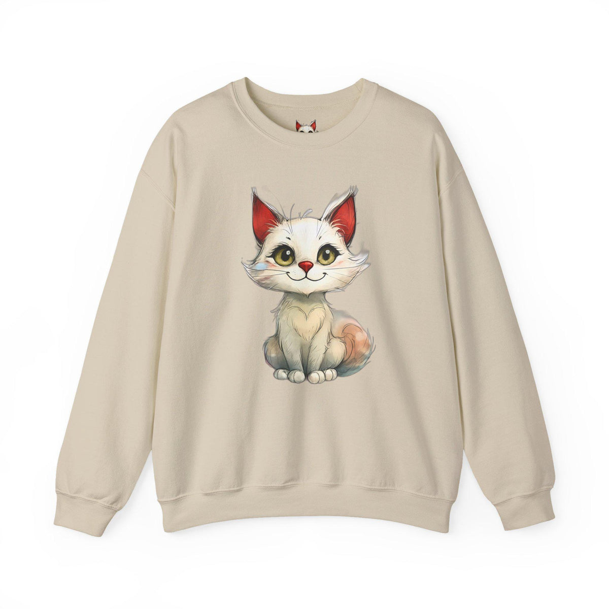 Cute Cat Crewneck Sweatshirt, Cozy Gift for Cat Lovers, Animal Lover's Fashion, Funny Sweatshirt, Pet Lover Apparel