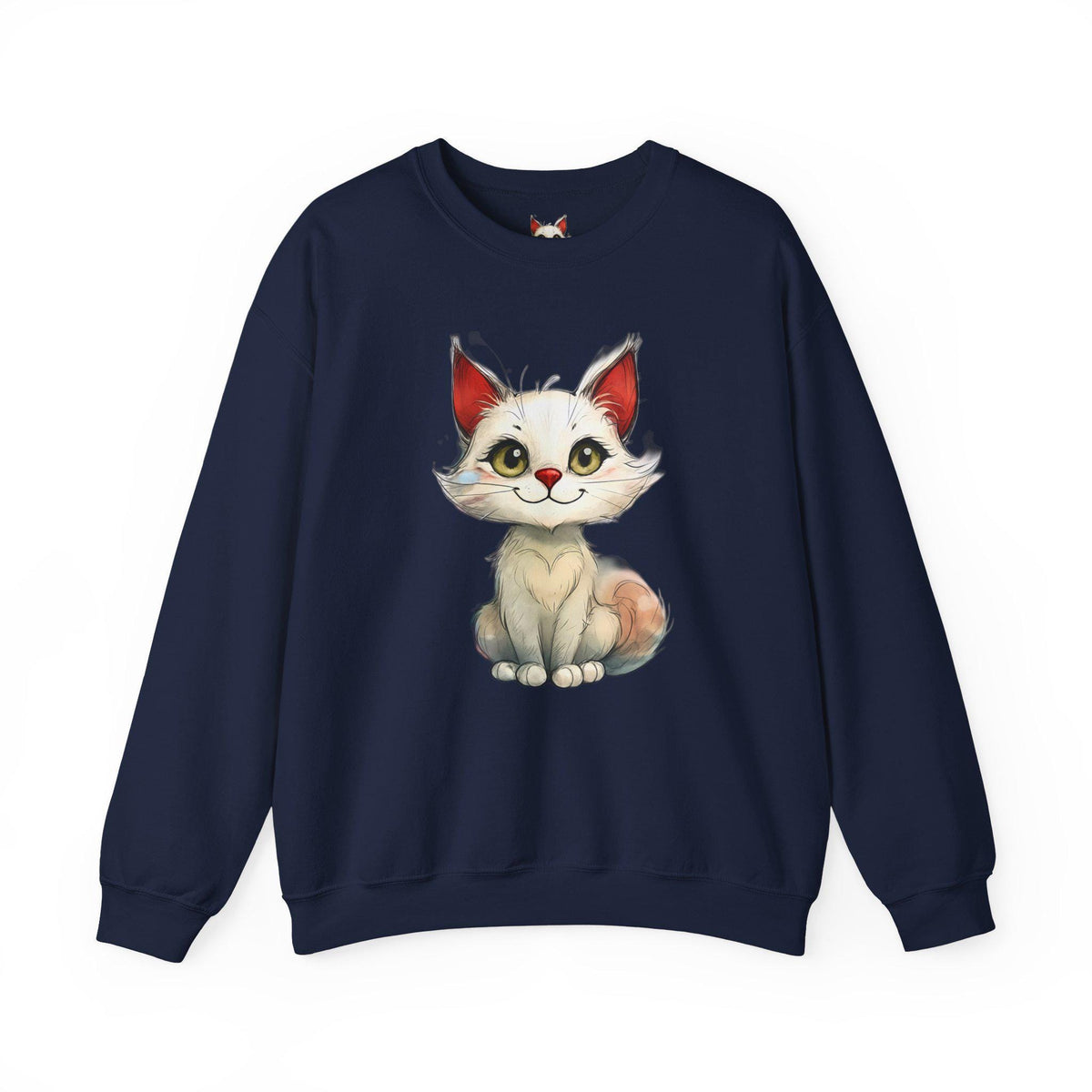 Cute Cat Crewneck Sweatshirt, Cozy Gift for Cat Lovers, Animal Lover's Fashion, Funny Sweatshirt, Pet Lover Apparel