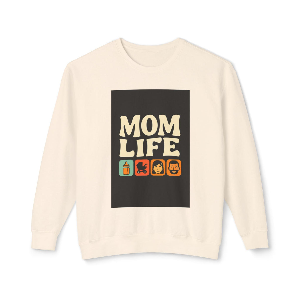 Mom Life Unisex Lightweight Crewneck Sweatshirt, Cozy Gift for Mothers, Comfortable Casual Wear, Mother's Day, Everyday Style, Parenting