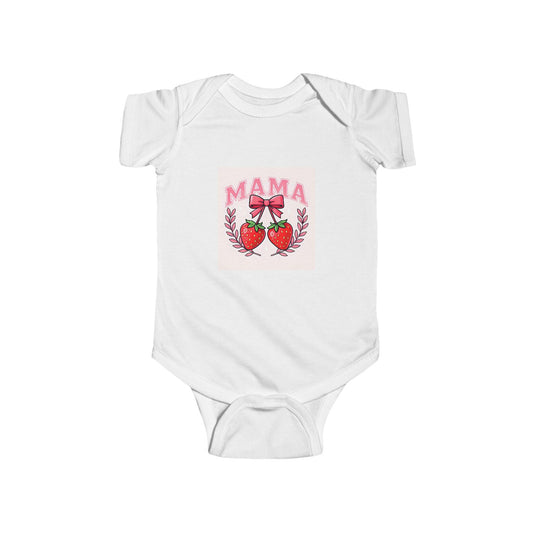 Mama's Little Strawberry Bodysuit, Baby Shower Gift, Infant Outfit, Cute Baby Clothes, Newborn Gift, Mother's Day, Spring Fashion
