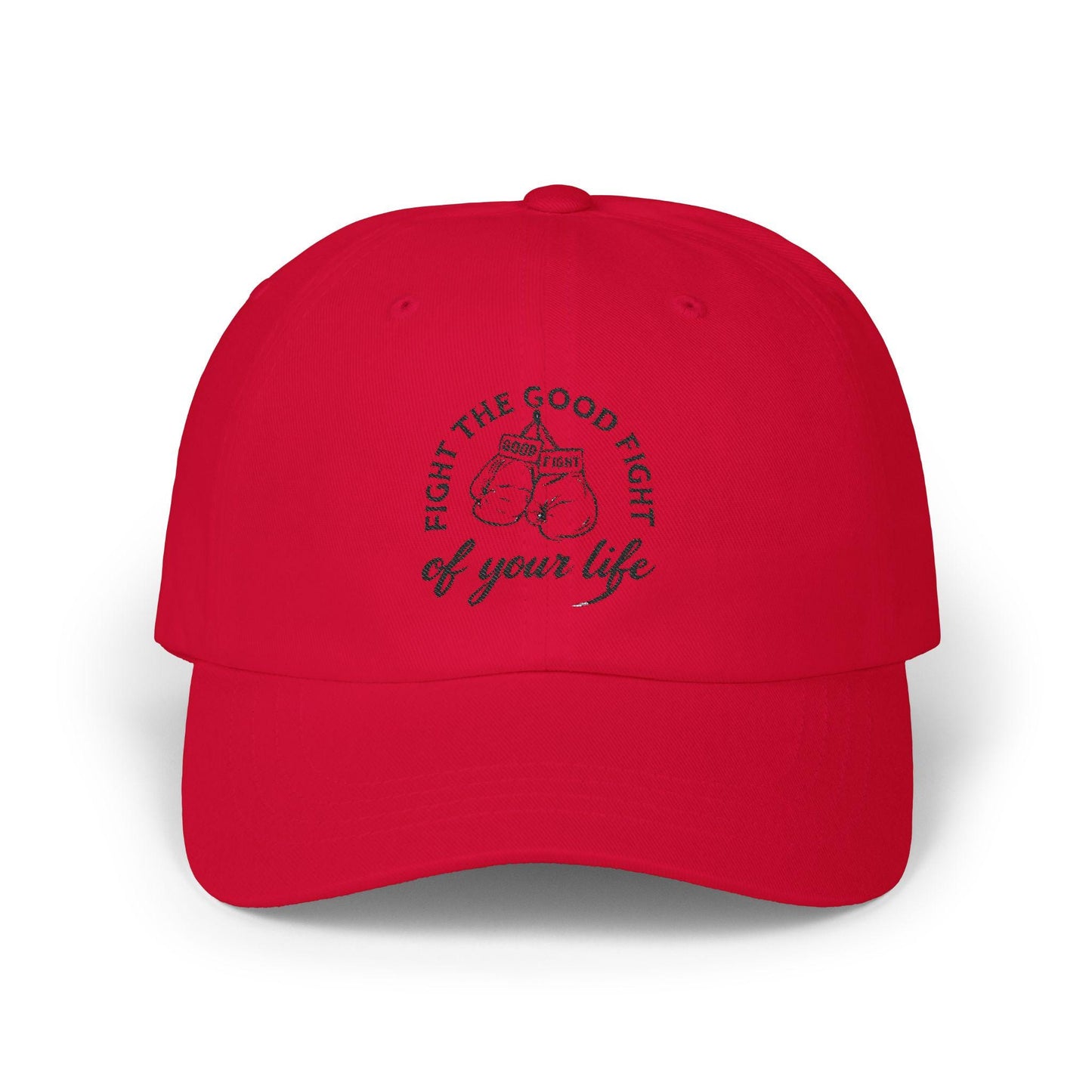 Classic Dad Cap with 'Fight the Good Fight of Your Life' Design, Inspirational Gift for Dad, Adjustable White Cap, Casual Hat, [...]