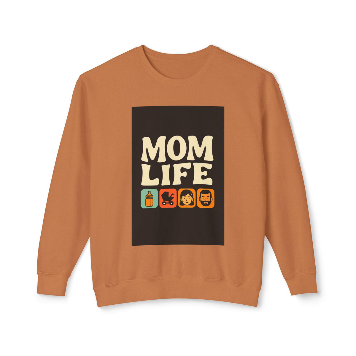 Mom Life Unisex Lightweight Crewneck Sweatshirt, Cozy Gift for Mothers, Comfortable Casual Wear, Mother's Day, Everyday Style, Parenting