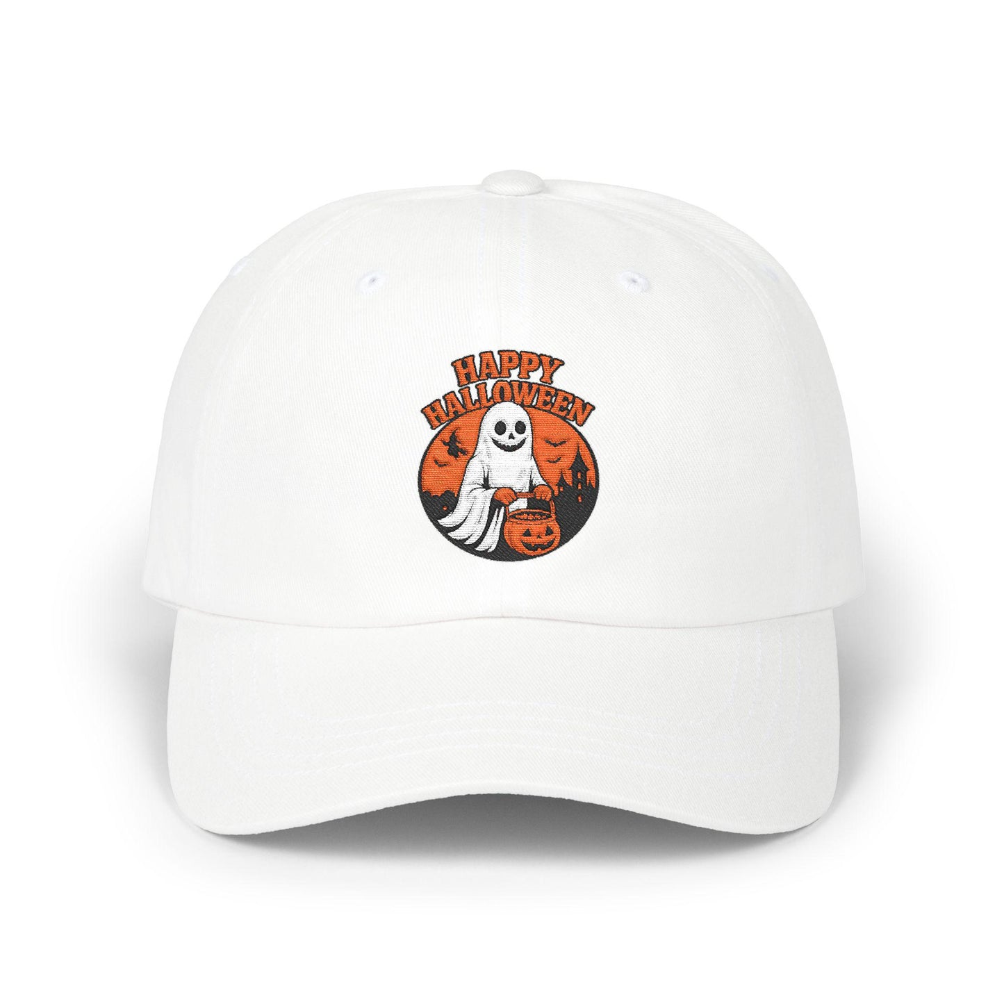 Halloween Dad Cap, Spooky Hat, Ghost Design, Festive Apparel, Trick or Treat Gear, Fall Fashion, Halloween Costume Accessory