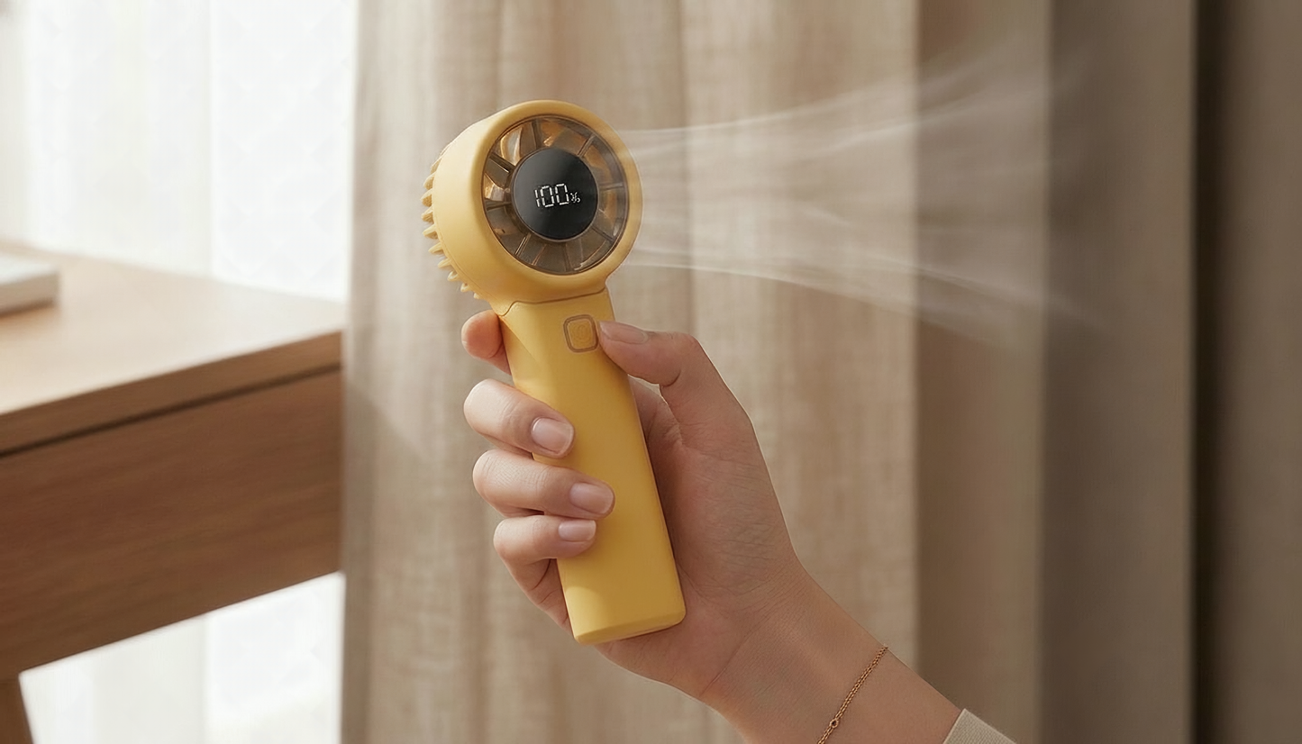 Zirnado™ TurboFlow™ – Oplaadbare Handventilator met Mistfunctie | 3 Snelheden | USB-C