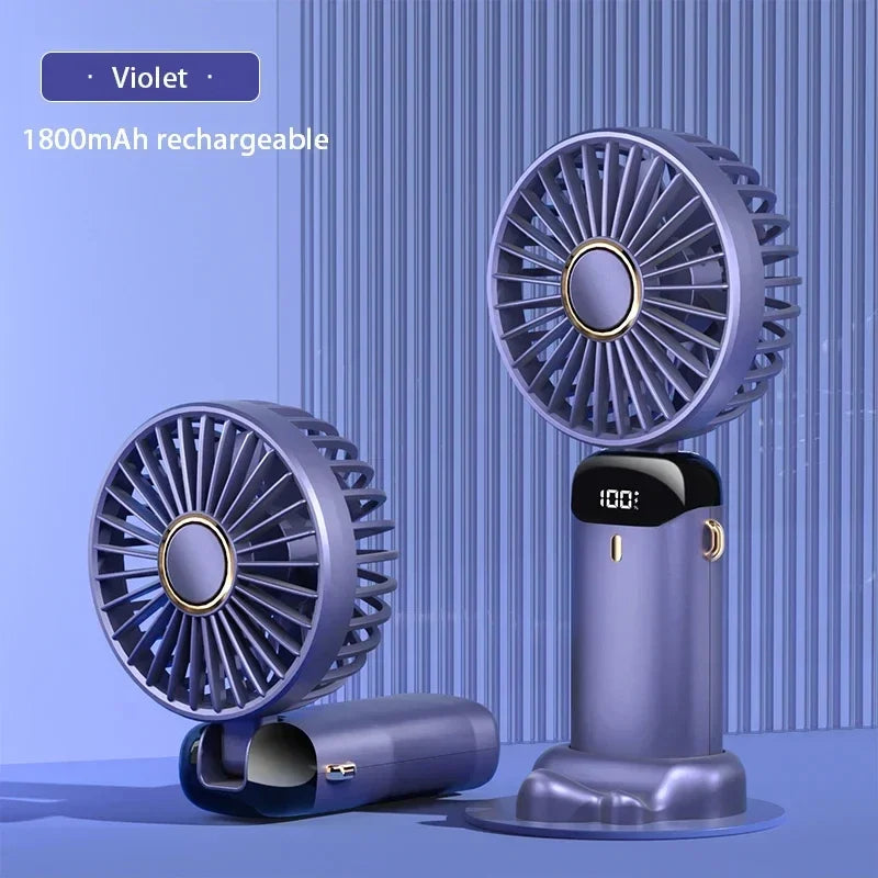 Zirnado™ TurboFlow Pro™ – USB Oplaadbare Handventilator met Digitaal Display