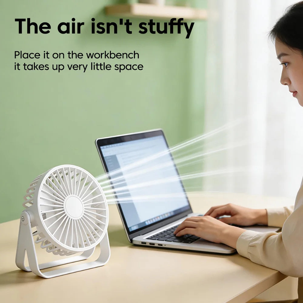 Zirnado™ DeskCool™ – Stille USB Bureauventilator | Compact & Oplaadbaar