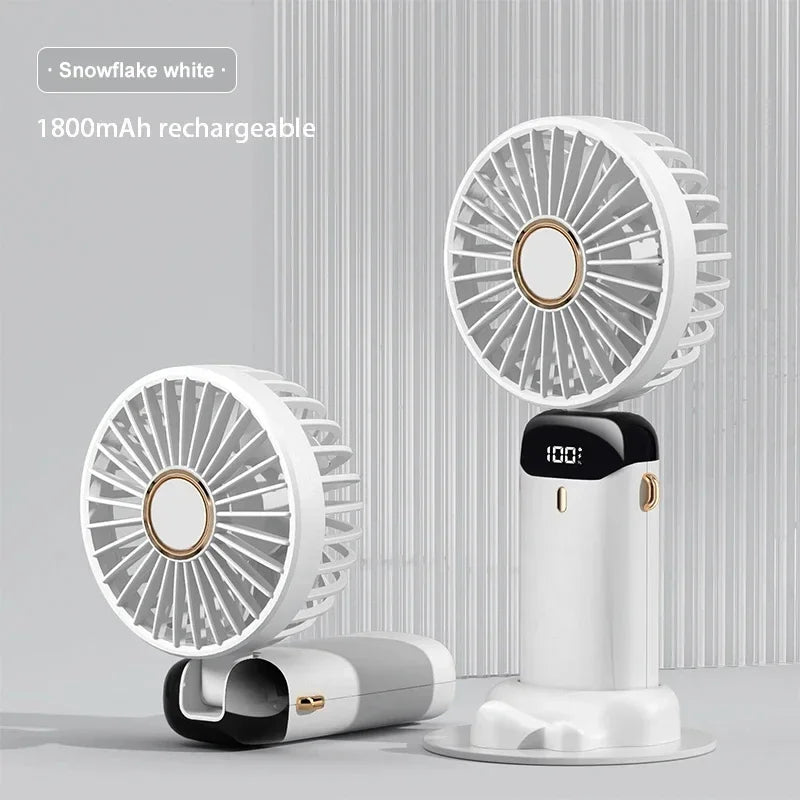 Zirnado™ TurboFlow Pro™ – USB Oplaadbare Handventilator met Digitaal Display