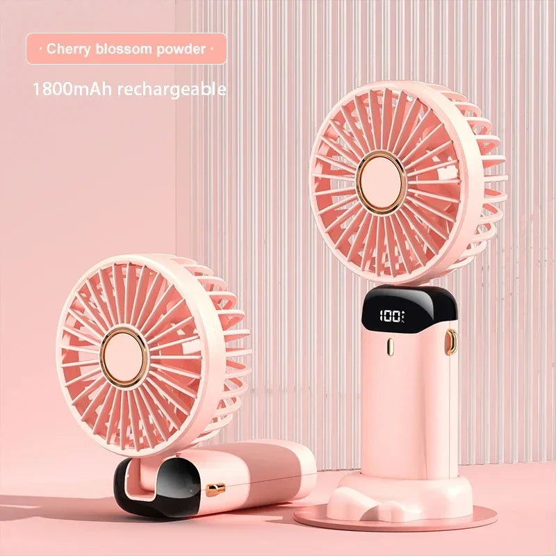 Zirnado™ TurboFlow Pro™ – USB Oplaadbare Handventilator met Digitaal Display