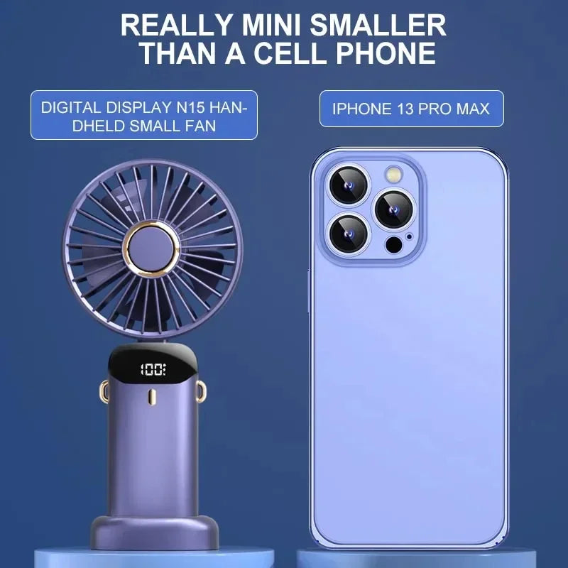 Zirnado™ TurboFlow Pro™ – USB Oplaadbare Handventilator met Digitaal Display