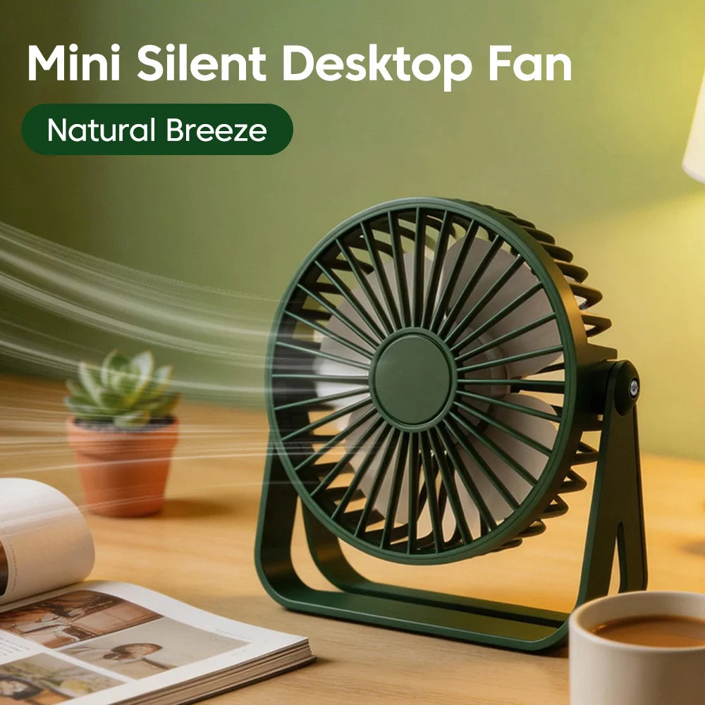 Zirnado™ DeskCool™ – Stille USB Bureauventilator | Compact & Oplaadbaar