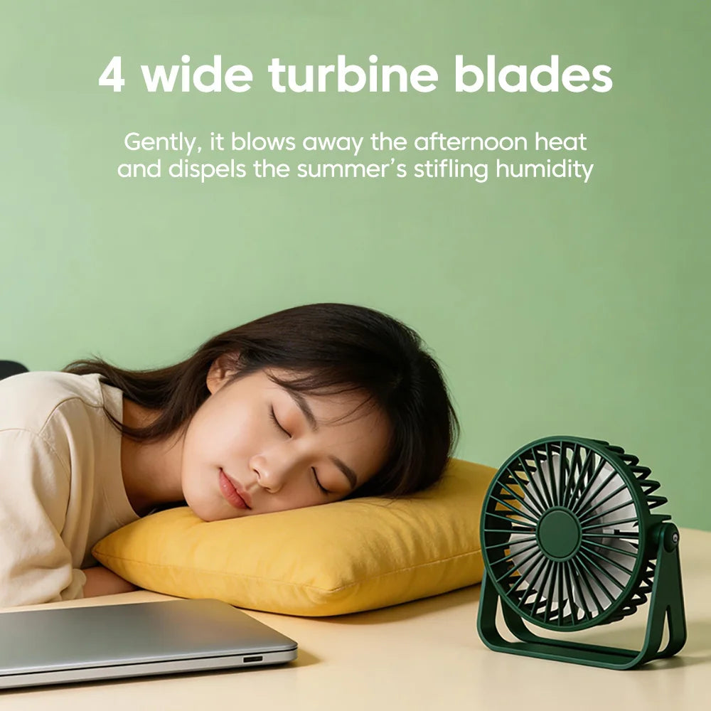 Zirnado™ DeskCool™ – Stille USB Bureauventilator | Compact & Oplaadbaar