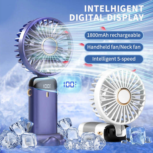 Zirnado™ TurboFlow Pro™ – USB Oplaadbare Handventilator met Digitaal Display