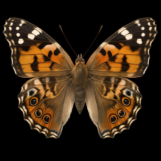 Majestic Painted Lady Butterfly Specimen Art