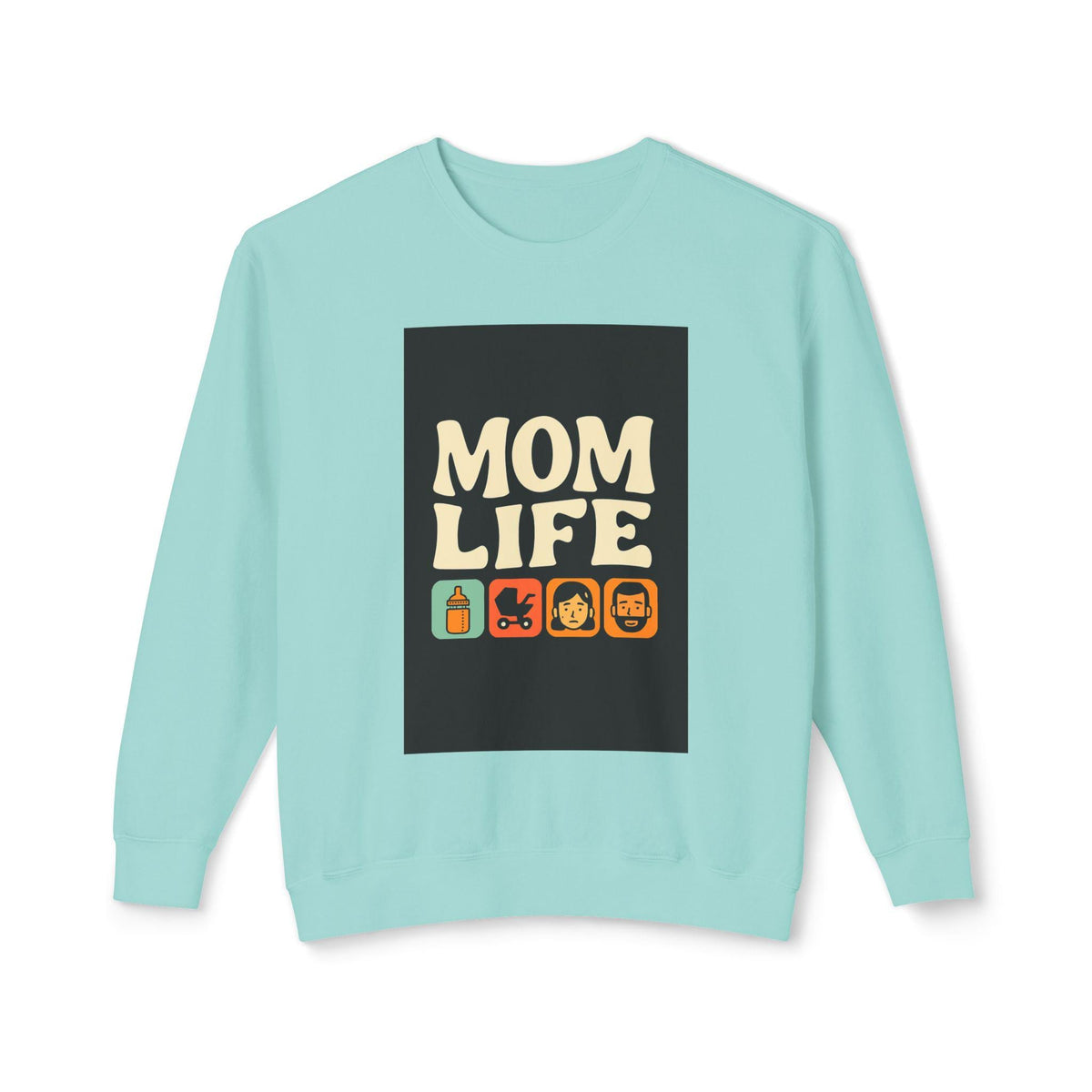 Mom Life Unisex Lightweight Crewneck Sweatshirt, Cozy Gift for Mothers, Comfortable Casual Wear, Mother's Day, Everyday Style, Parenting