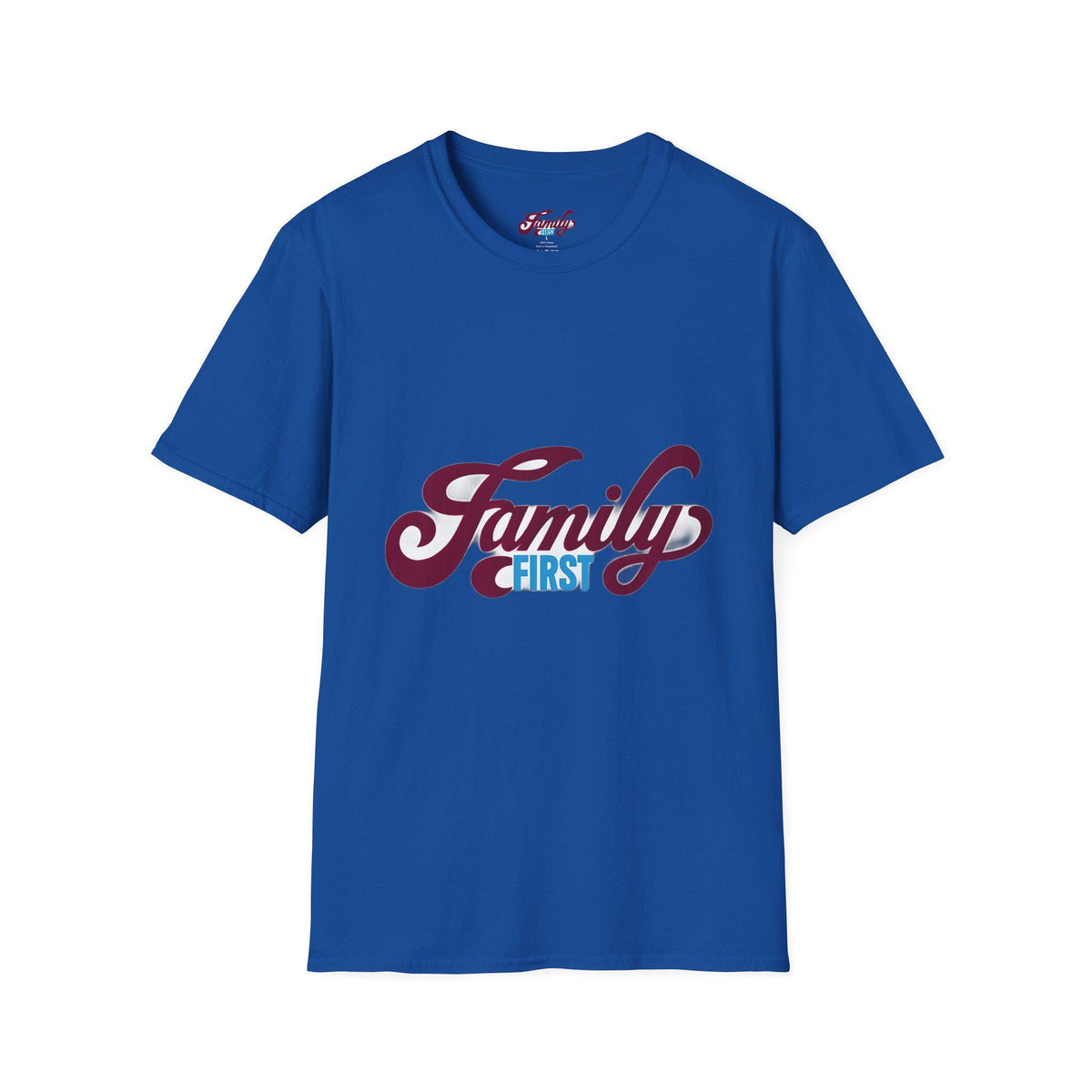 Family First Unisex Softstyle T-Shirt, Family Reunion Shirt, Gift for Parents, Comfortable Casual Wear, Ideal for Holidays, Family Events