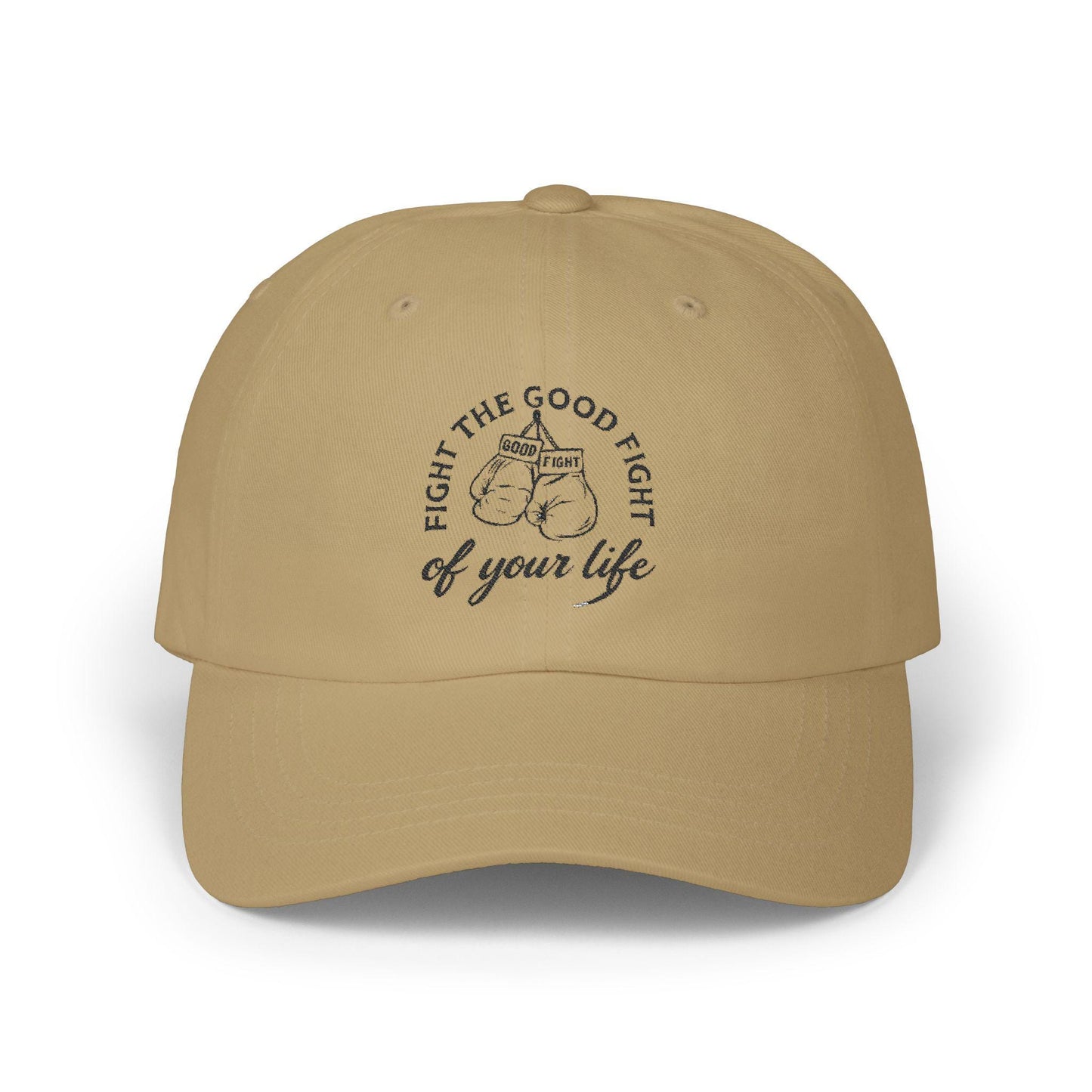 Classic Dad Cap with 'Fight the Good Fight of Your Life' Design, Inspirational Gift for Dad, Adjustable White Cap, Casual Hat, [...]