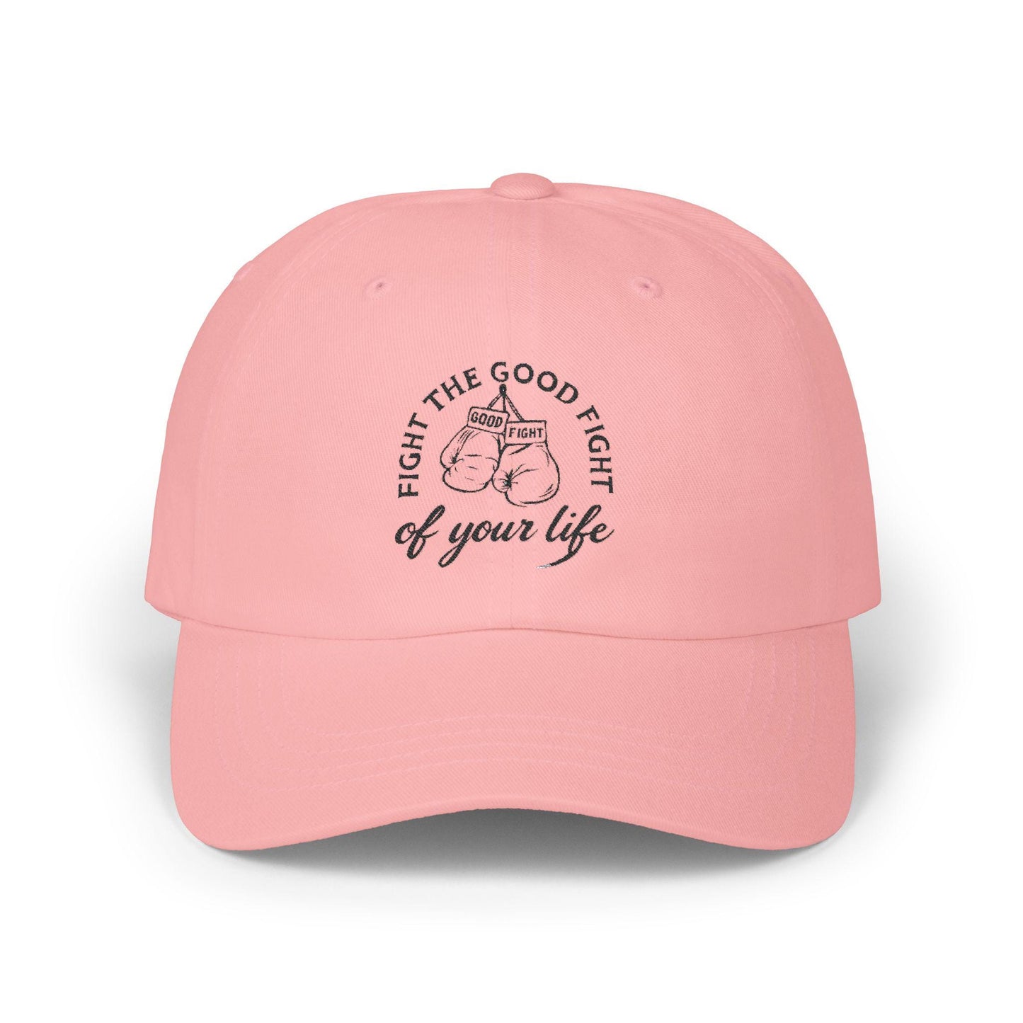 Classic Dad Cap with 'Fight the Good Fight of Your Life' Design, Inspirational Gift for Dad, Adjustable White Cap, Casual Hat, [...]
