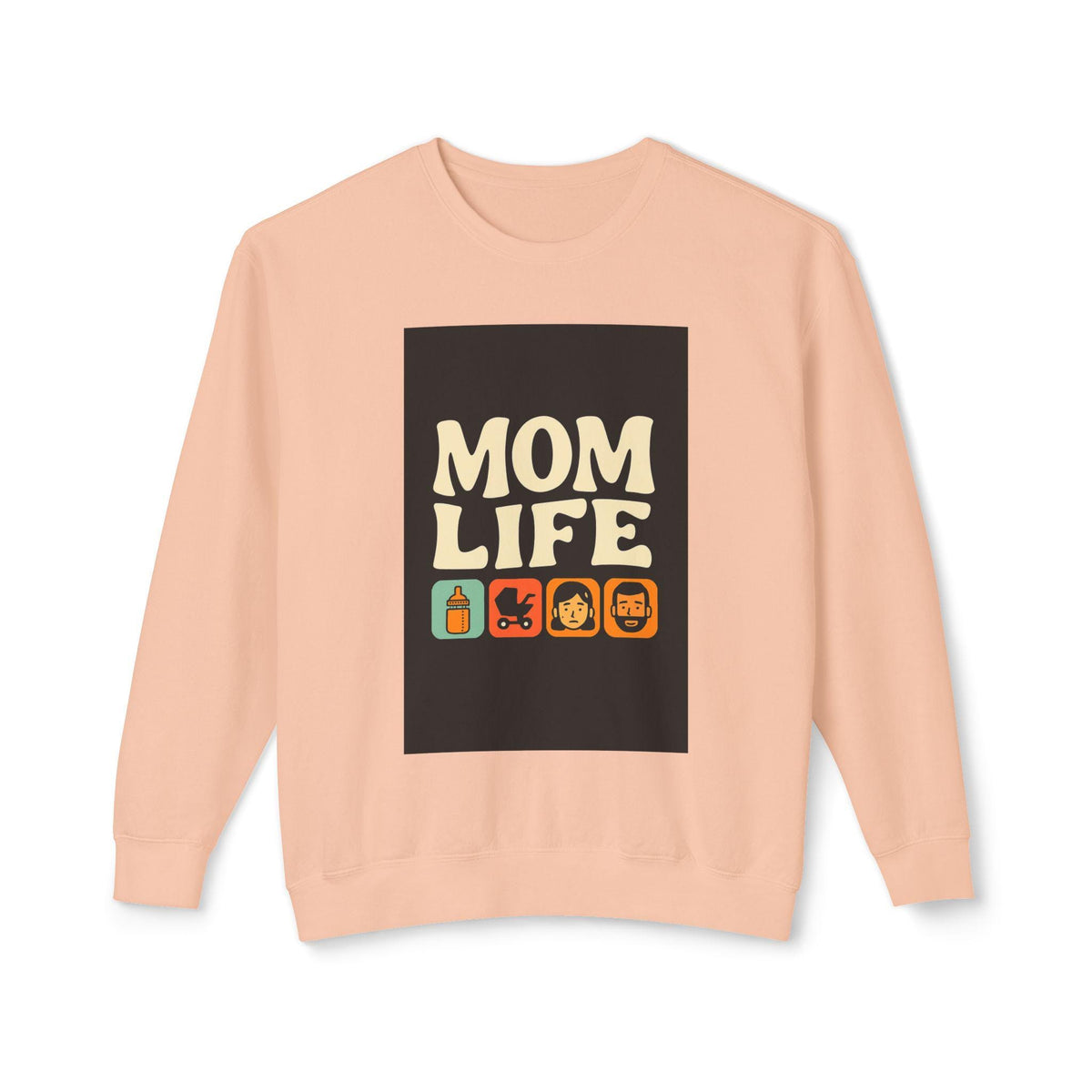 Mom Life Unisex Lightweight Crewneck Sweatshirt, Cozy Gift for Mothers, Comfortable Casual Wear, Mother's Day, Everyday Style, Parenting