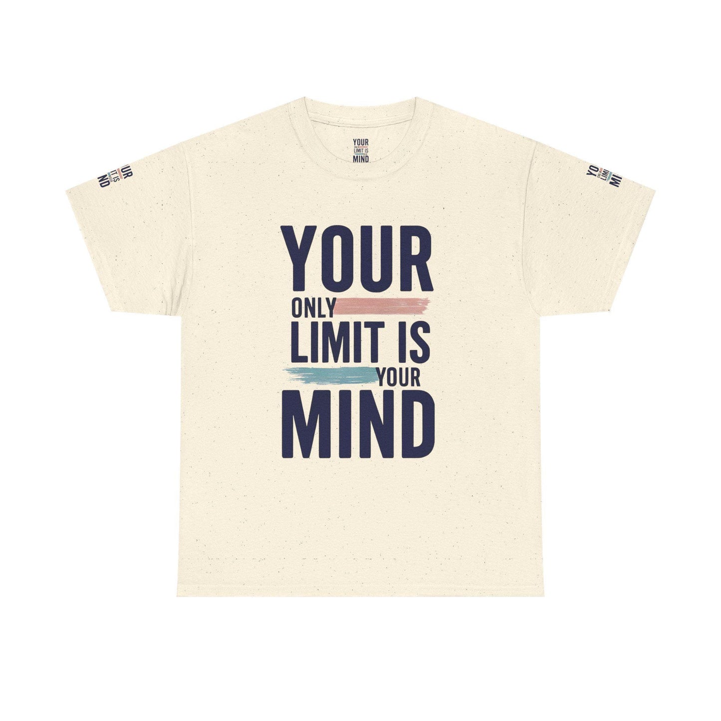 Inspirational Unisex Heavy Cotton Tee - Your Only Limit Is Your Mind, Motivational Shirt, Gift for Dreamers, Athletes, Support Mental Health