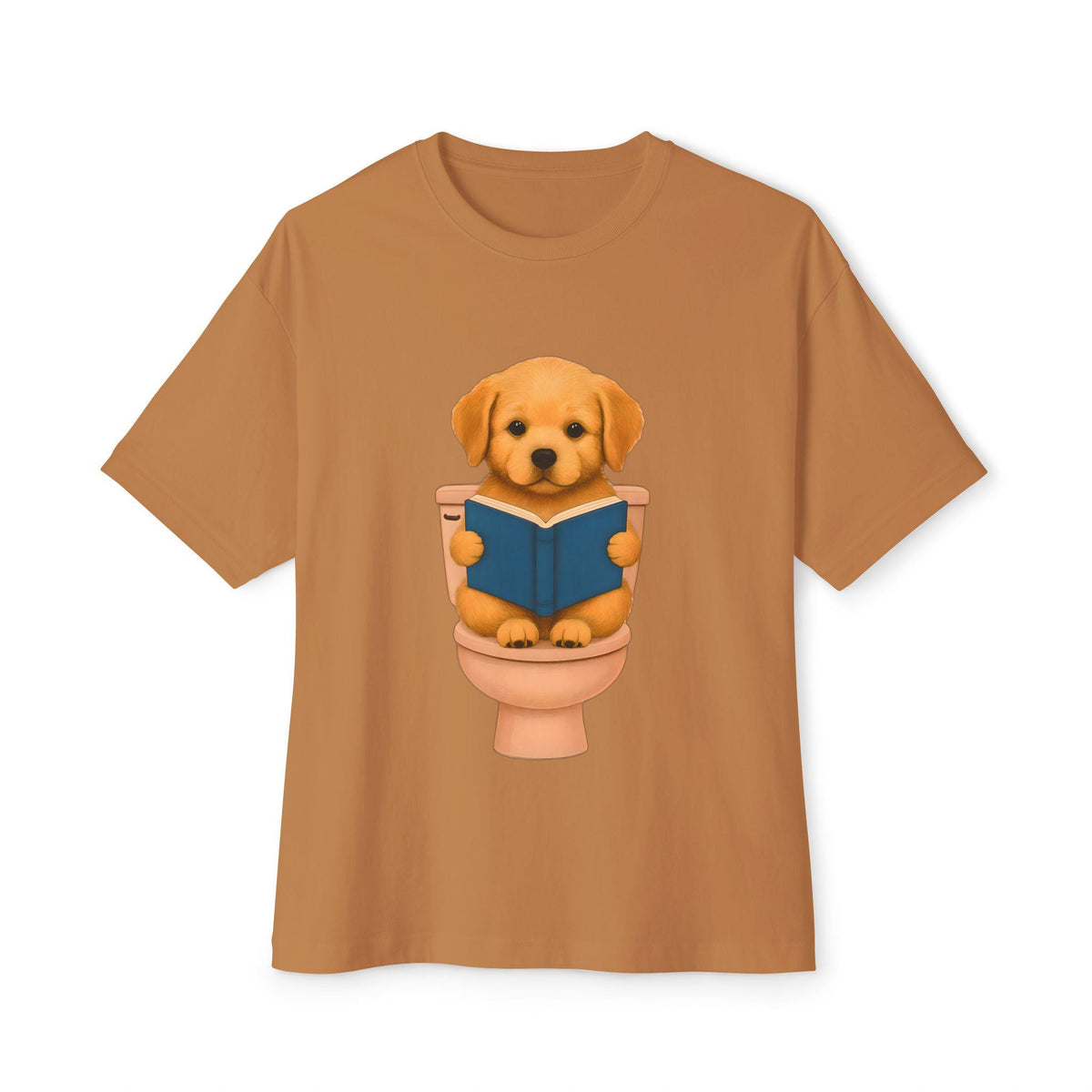 Funny Dog Reading Tee, Unisex Oversized Boxy Tee, Cute Pet Shirt, Gift for Dog Lovers, Casual Graphic Tee, Pet-Themed Apparel