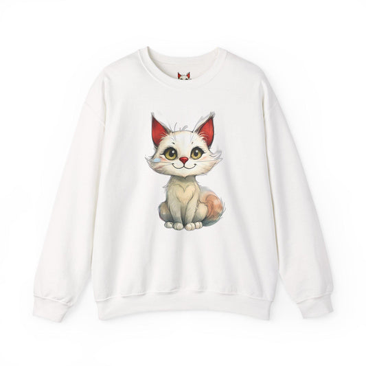 Cute Cat Crewneck Sweatshirt, Cozy Gift for Cat Lovers, Animal Lover's Fashion, Funny Sweatshirt, Pet Lover Apparel