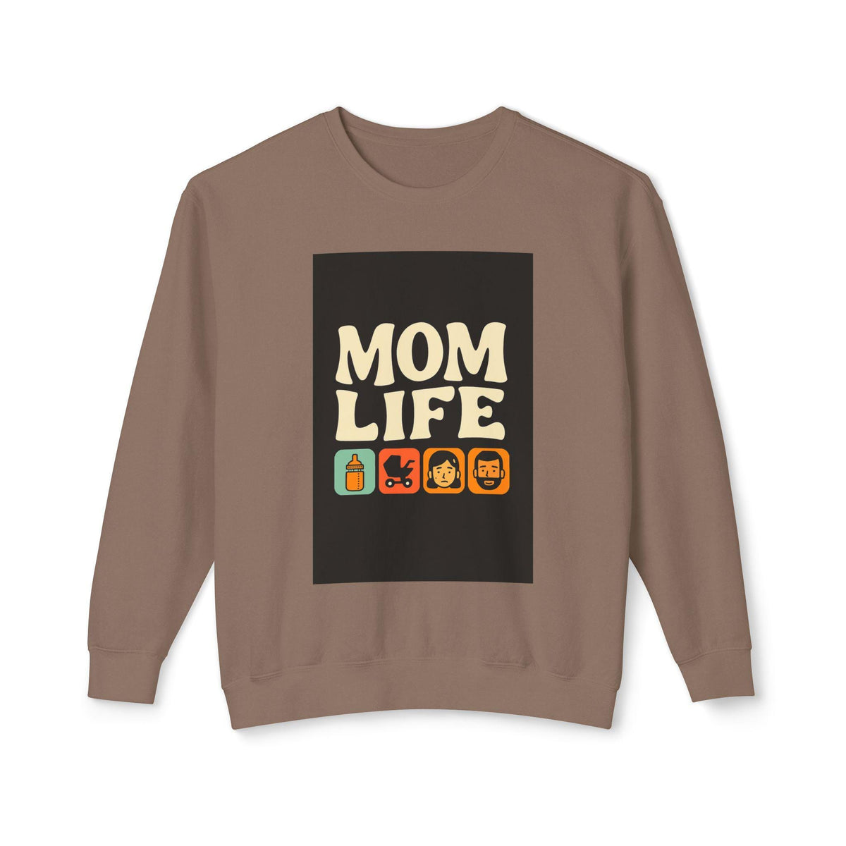 Mom Life Unisex Lightweight Crewneck Sweatshirt, Cozy Gift for Mothers, Comfortable Casual Wear, Mother's Day, Everyday Style, Parenting
