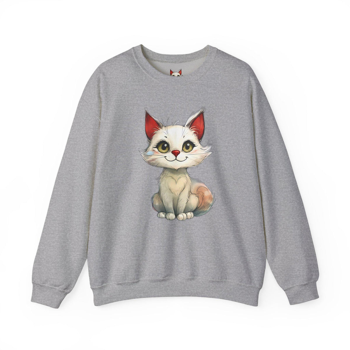 Cute Cat Crewneck Sweatshirt, Cozy Gift for Cat Lovers, Animal Lover's Fashion, Funny Sweatshirt, Pet Lover Apparel