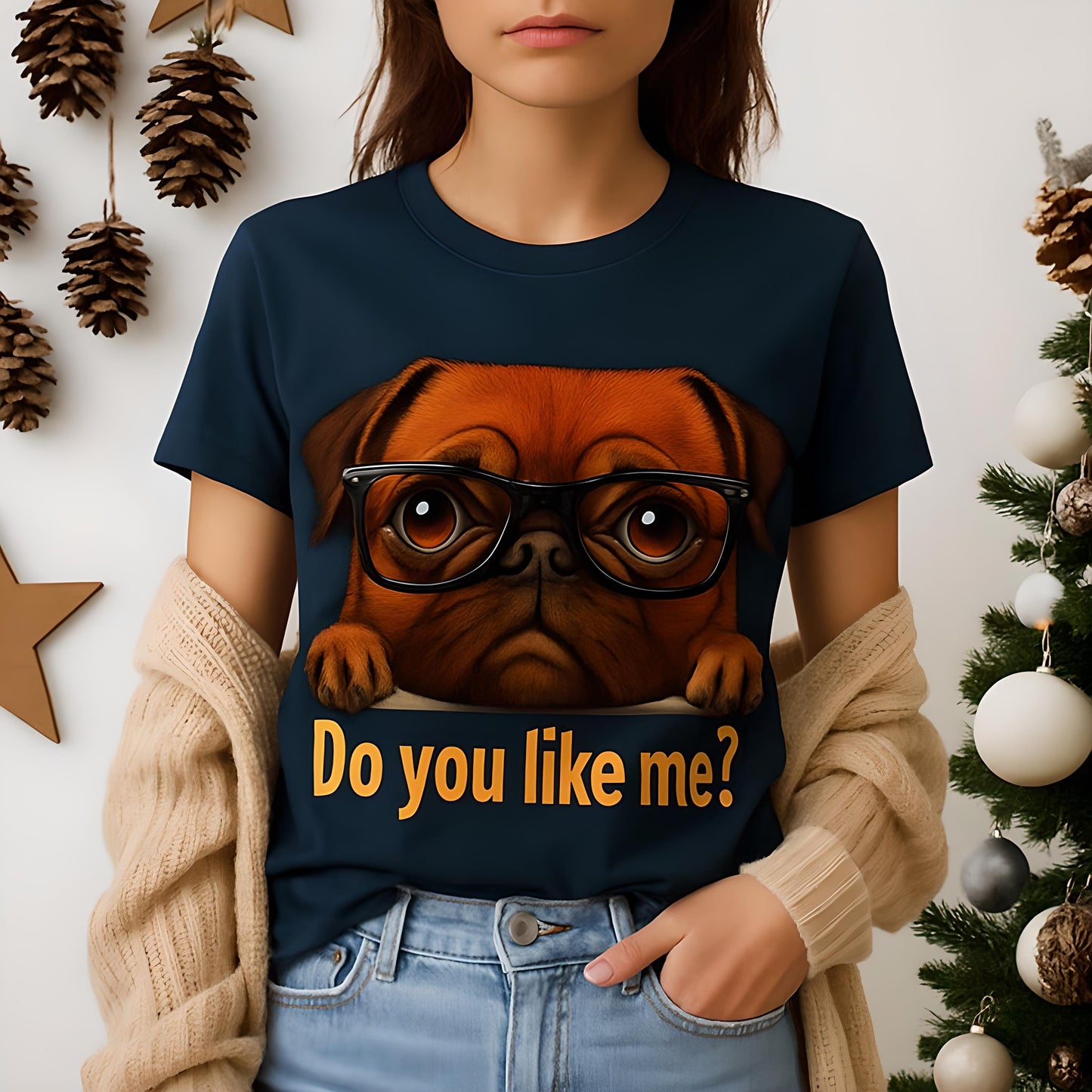 Cute Pet Bandana Collar - 'Do You Like Me?' Design, Dog Accessory, Pet Gift, Funny Dog Wear, Adjustable Dog Fashion