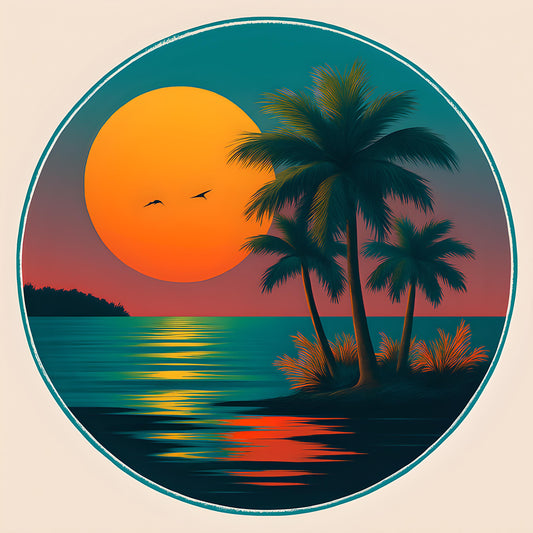 Vibrant Tropical Beach Sunset
