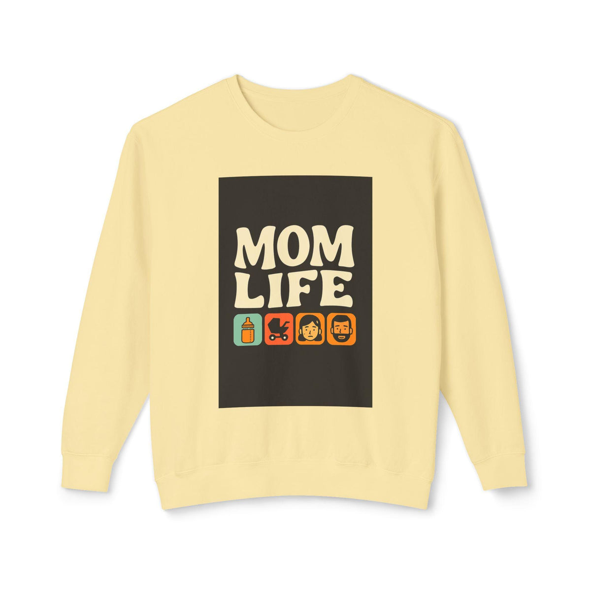 Mom Life Unisex Lightweight Crewneck Sweatshirt, Cozy Gift for Mothers, Comfortable Casual Wear, Mother's Day, Everyday Style, Parenting