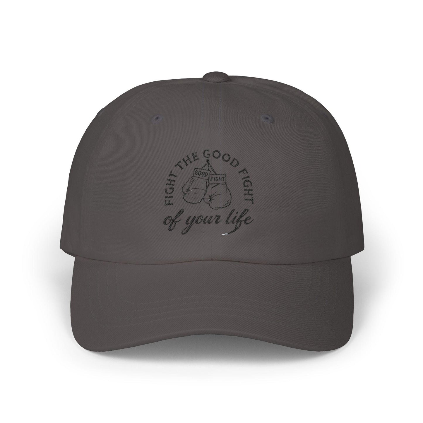 Classic Dad Cap with 'Fight the Good Fight of Your Life' Design, Inspirational Gift for Dad, Adjustable White Cap, Casual Hat, [...]
