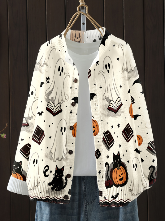 Zirnado Spooky Library Halloween vest voorzijde