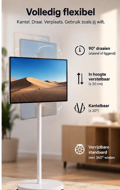 Zirnado MoveView 32 4K verstelbare verrijdbare standaard